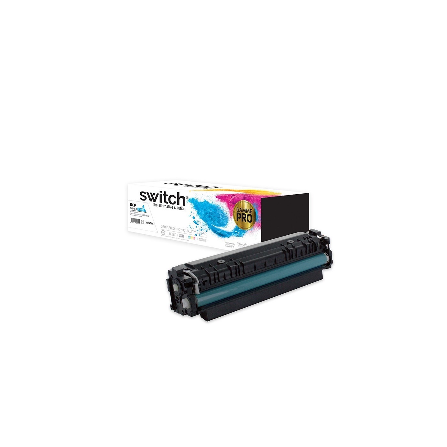 SWITCH Toner 'Gamme PRO' compatible avec CF411A - Cyan