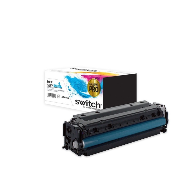 SWITCH Toner 'Gamme PRO' compatible avec CC531A, 304A, 318, 418, 718C - Cyan