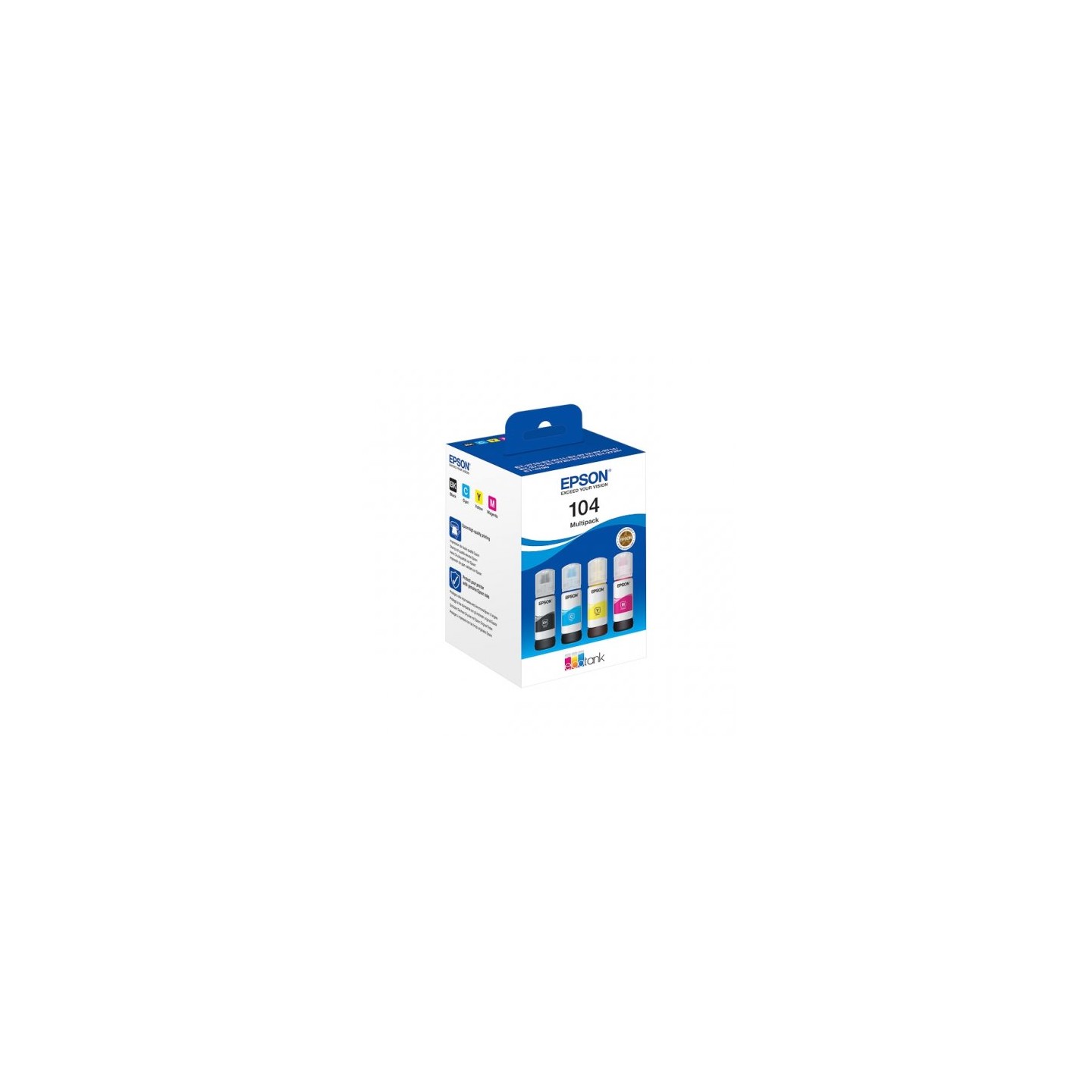 Epson 104 - Pack x 4 jet d'encre authentique C13T00P640 - Black Cyan Magenta Yellow
