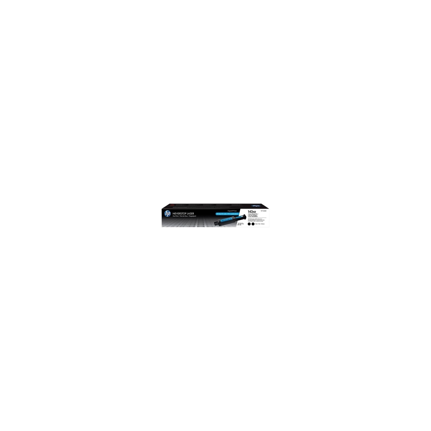 Hp 143AD - Pack x 2 Toner authentique W1143AD, 143AD - Black