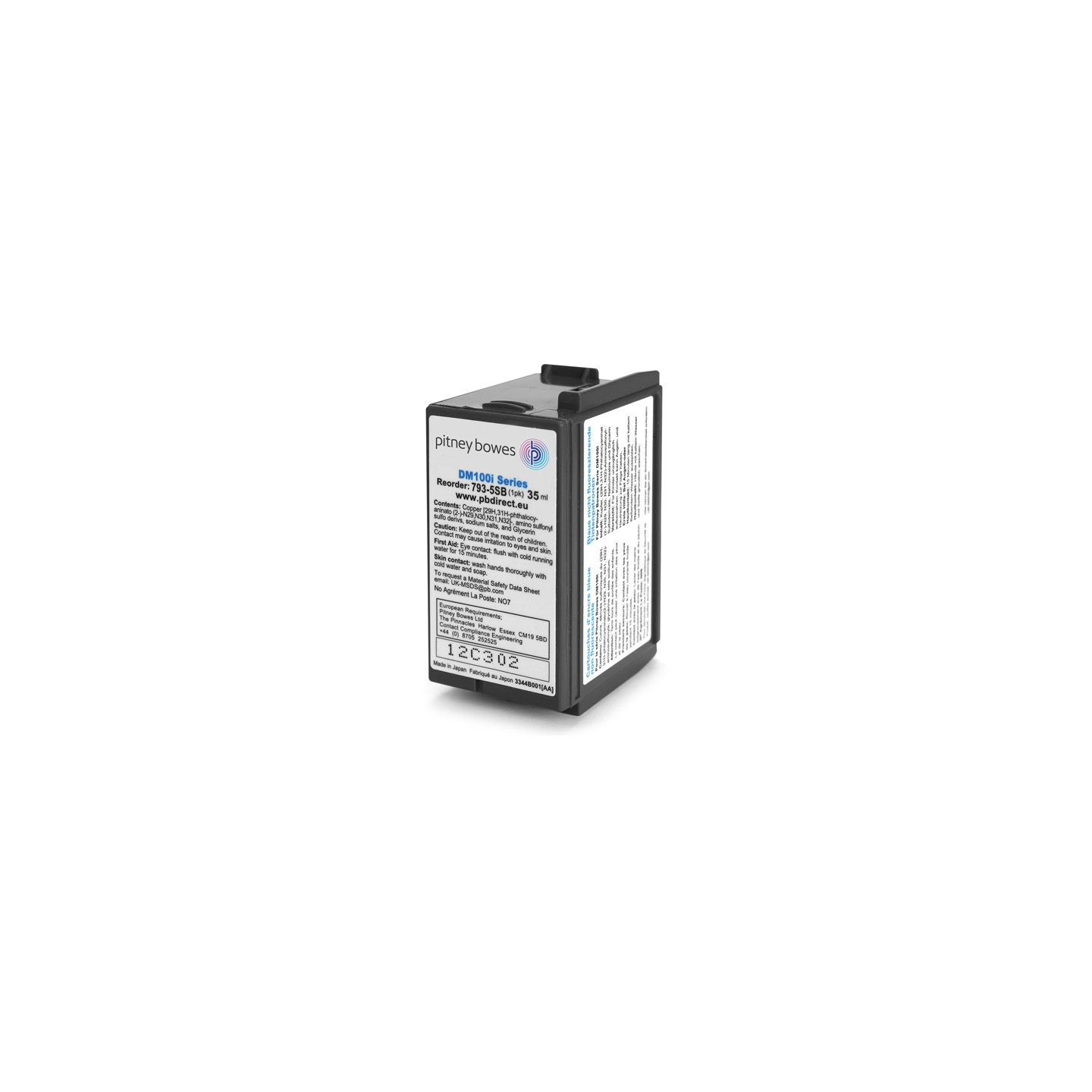 Pitney Bowes PB793 Cartouche originale 793-5BI - Bleu Postal