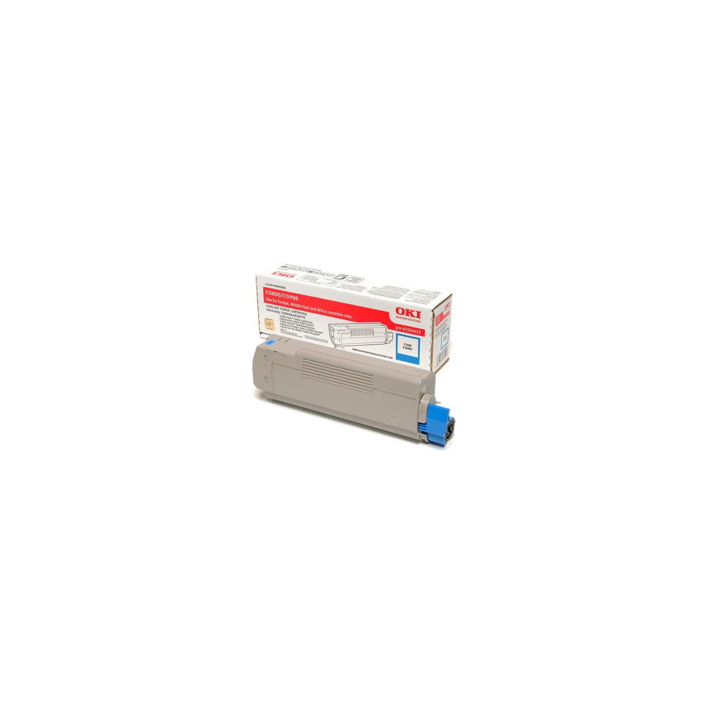 OKI C5800 - Toner authentique 43324423 - Cyan