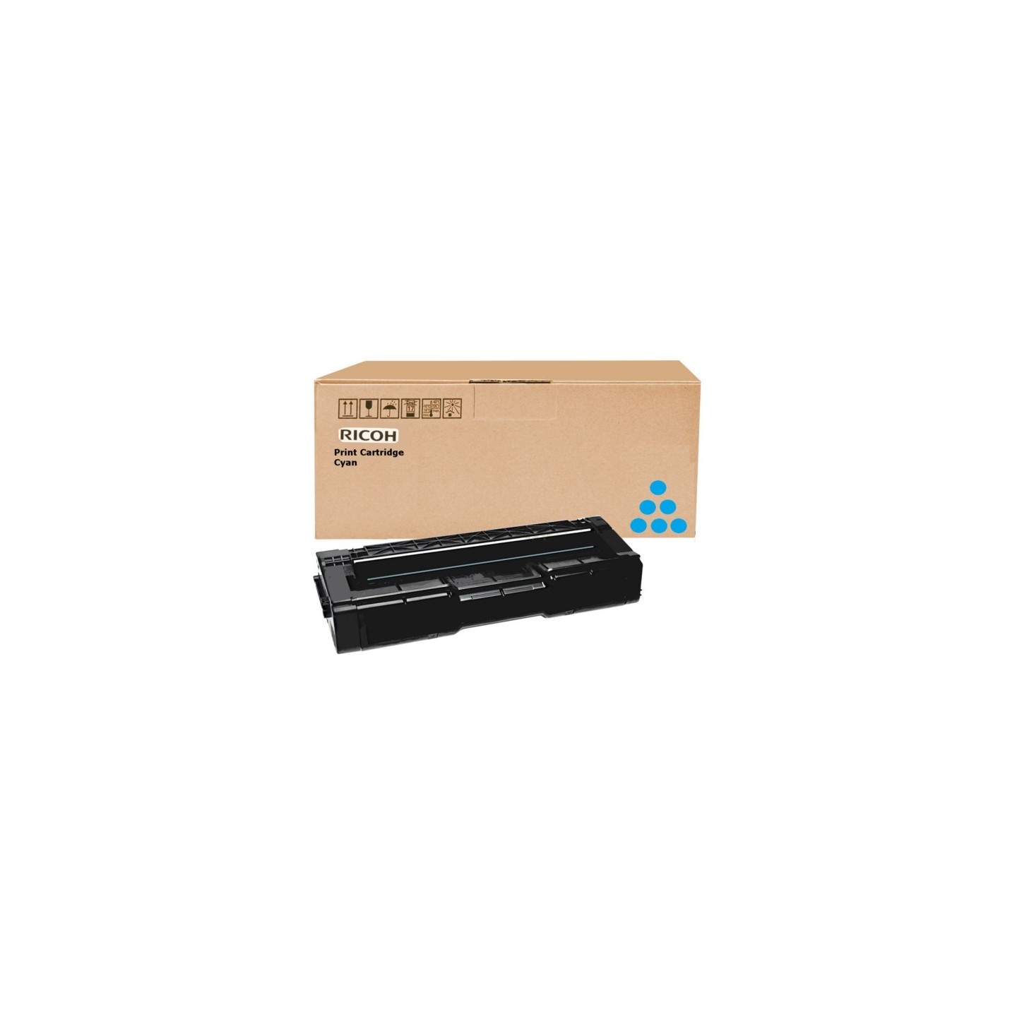Ricoh 406349 - Toner authentique 406349 - Cyan