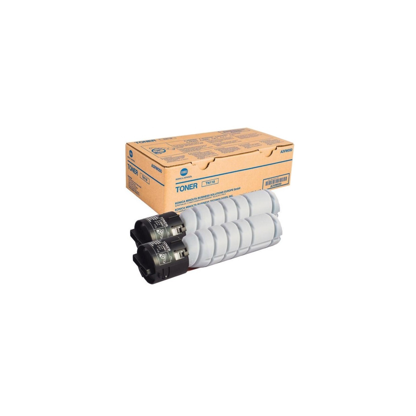 Minolta 118 - Pack x 2 Toner authentique A3VW050, TN118 - Black