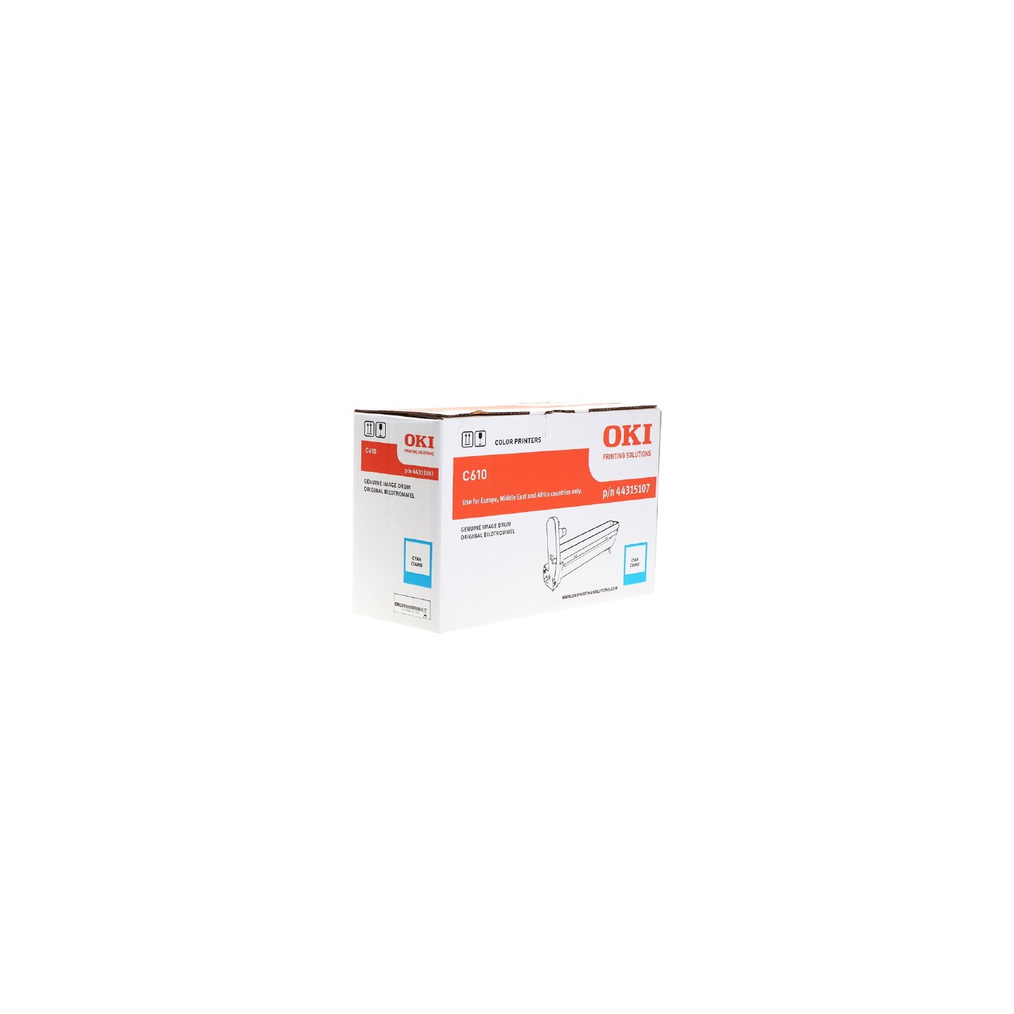 OKI 610 - Tambour authentique 44315107 - Cyan