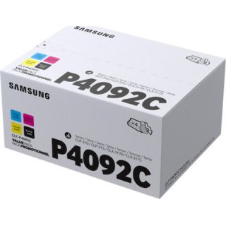Pack x 4 Toner authentique Samsung CLTP4092CELS, SU392A - Noir Cyan Magenta Jaune