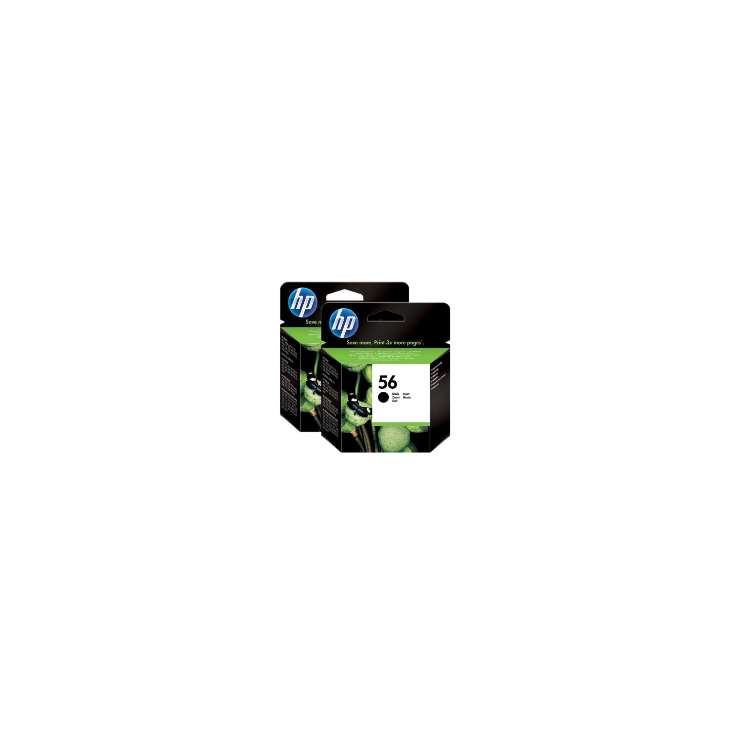 hp H56 Pack x 2 original C6656AE, C9502AE - Noir