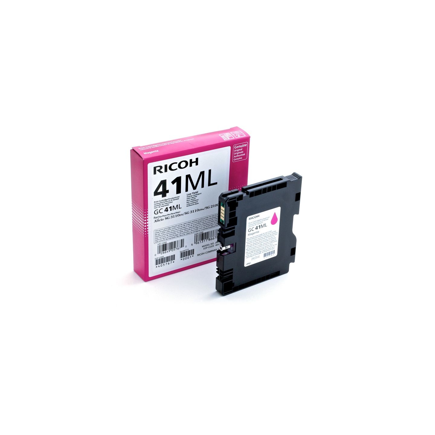 Ricoh RGC41M Cartouche originale 405767, GC41ML - Magenta