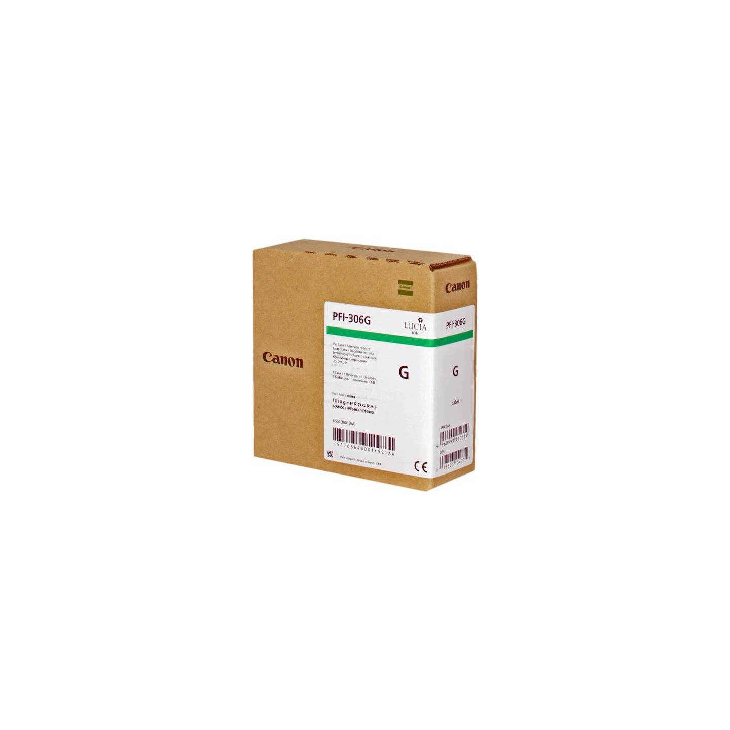 Canon UPFI306G Cartouche originale 6664B001, PFI306G - Vert