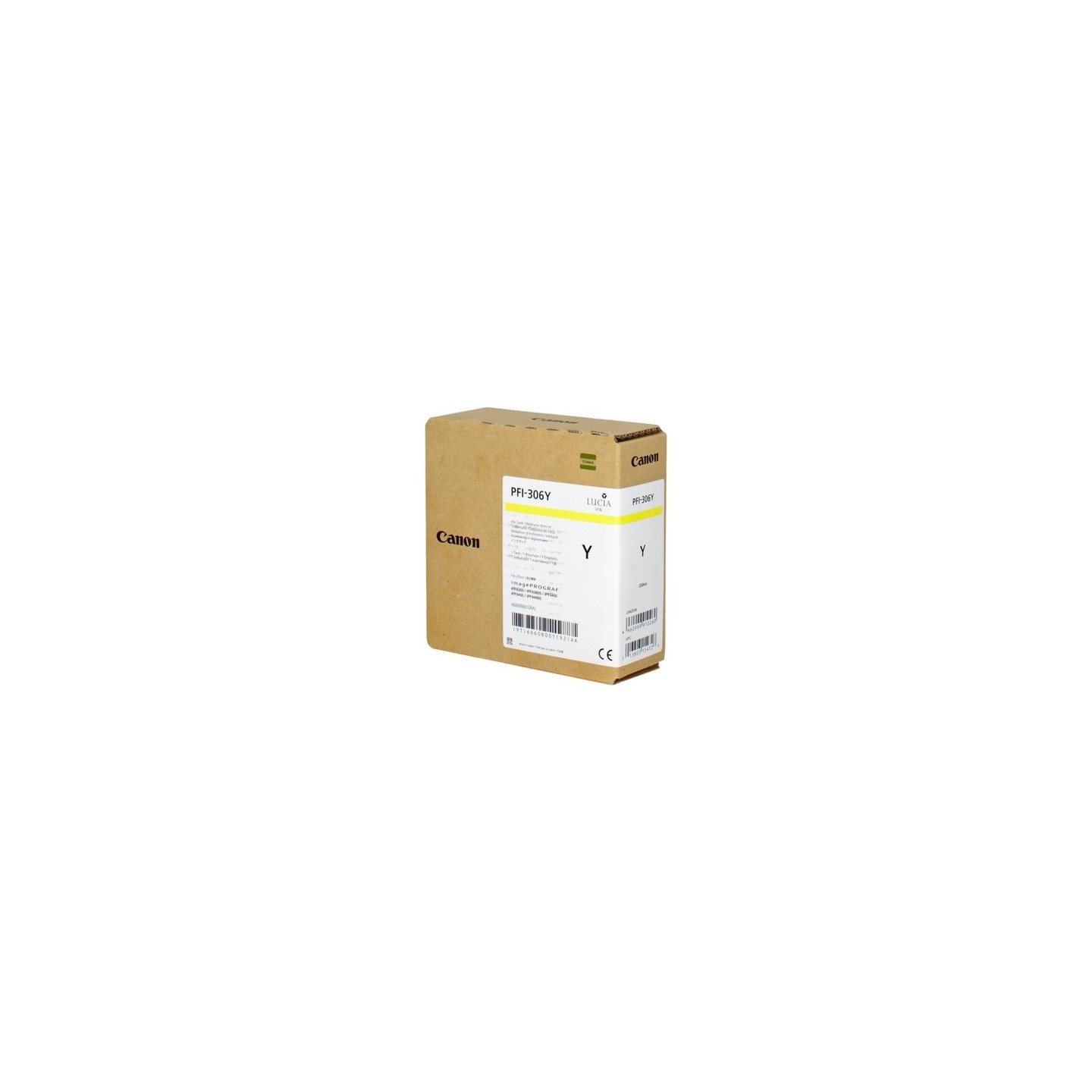Canon UPFI306Y Cartouche originale 6660B001, PFI306Y - Jaune