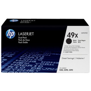 Pack x 2 Toner authentique Hp Q5949XD, 59X - noir