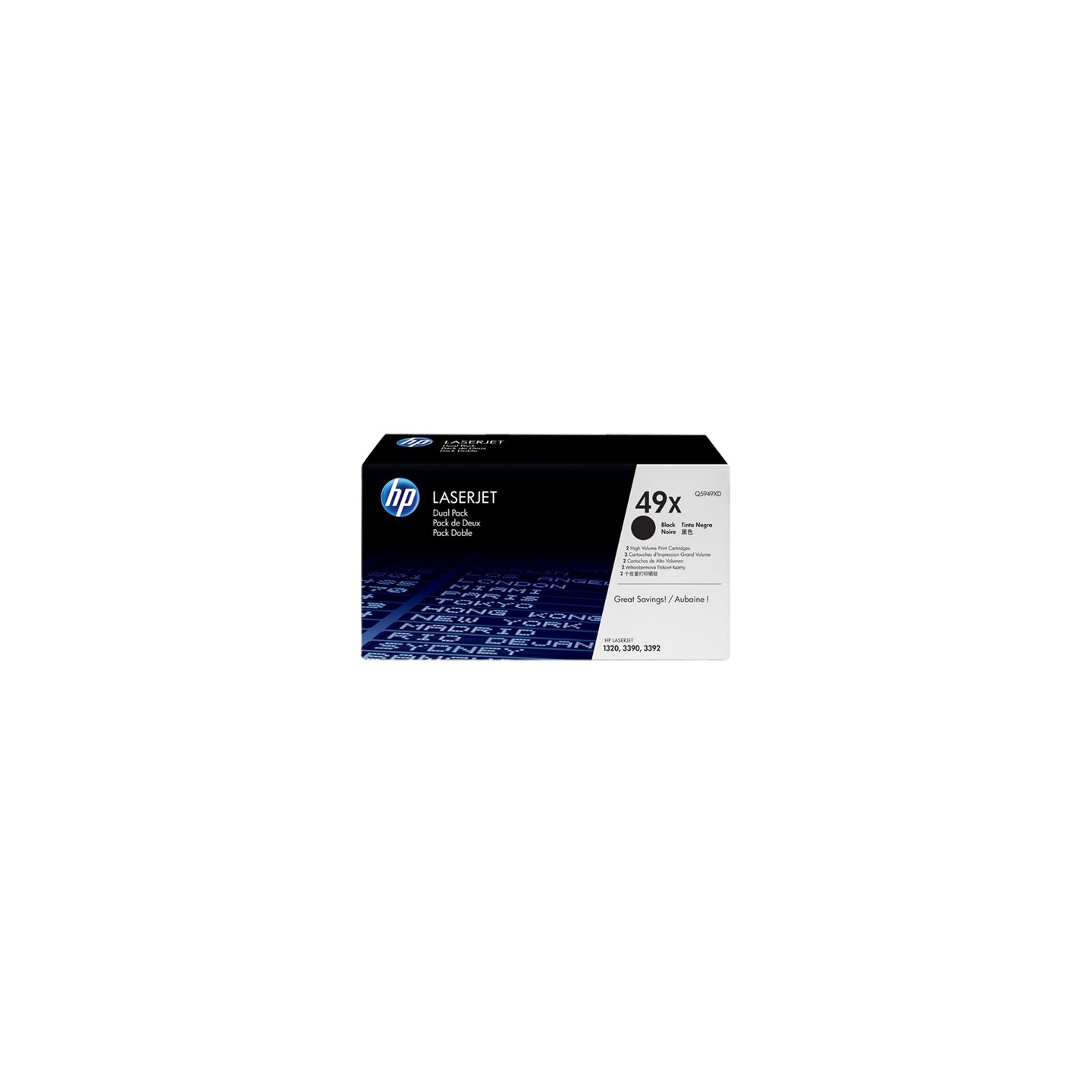 Pack x 2 Toner authentique Hp Q5949XD, 59X - noir