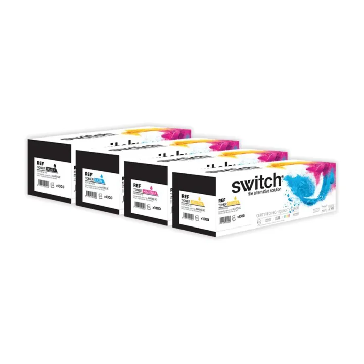 Hp 117A - SWITCH Pack x 4 Toner équivalent à W2070A, W2071A, W2072A, W2073A - BCMY