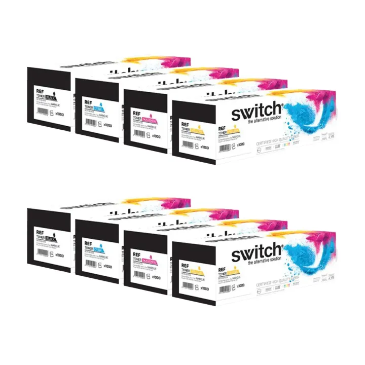 HP HT117 - SWITCH Toner pack x 8 équivalent à HP W2070A, W2071A, W2072A, W2073A