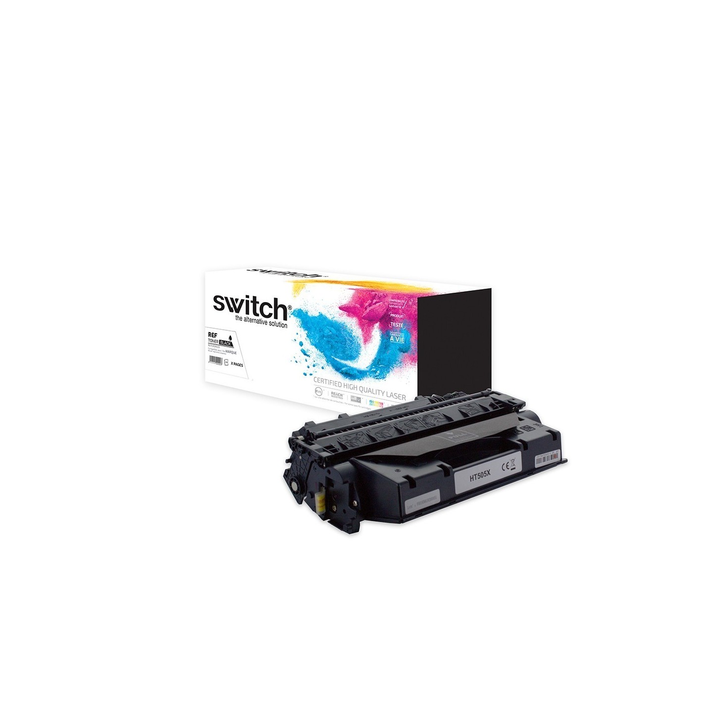 SWITCH Toner compatible avec CE505X, CF280X, CRG-719H - Noir
