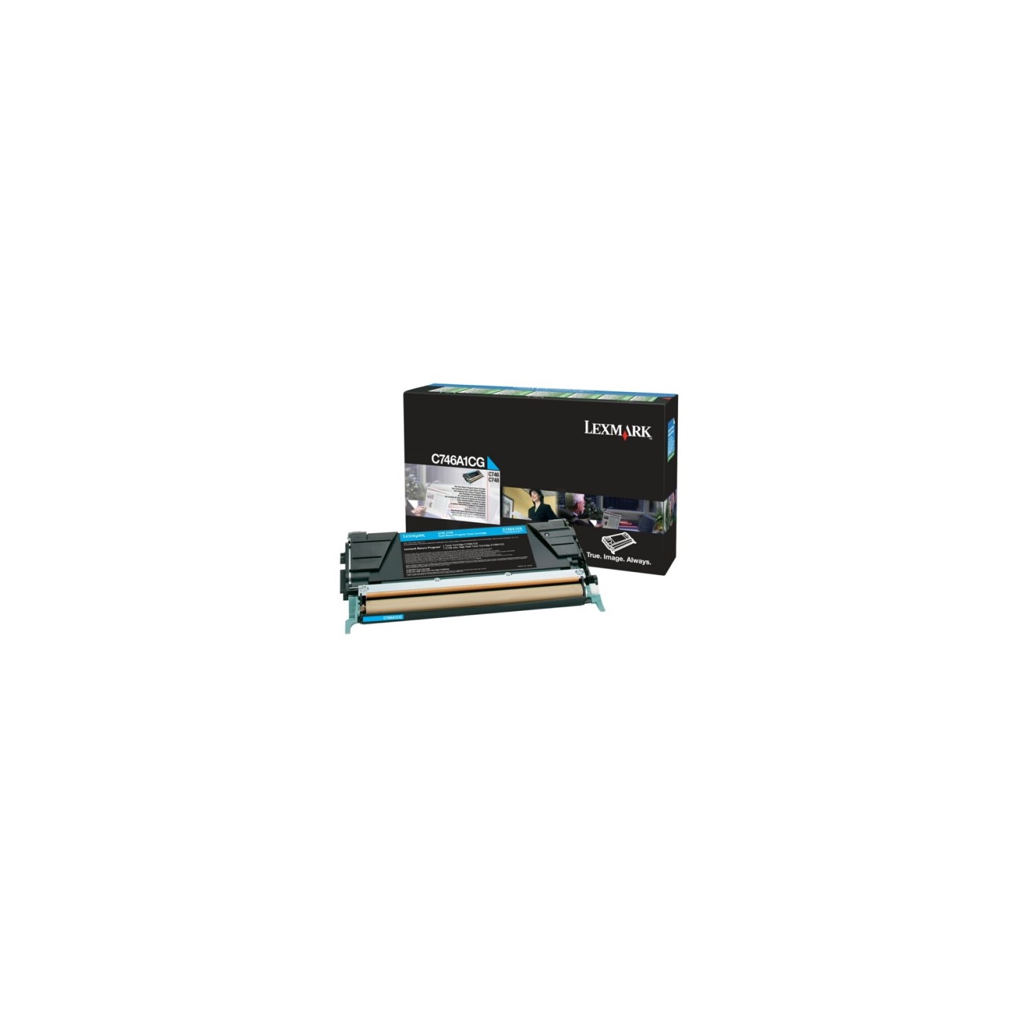 Lexmark 746 - Toner authentique RETURN C746A1CG - Cyan