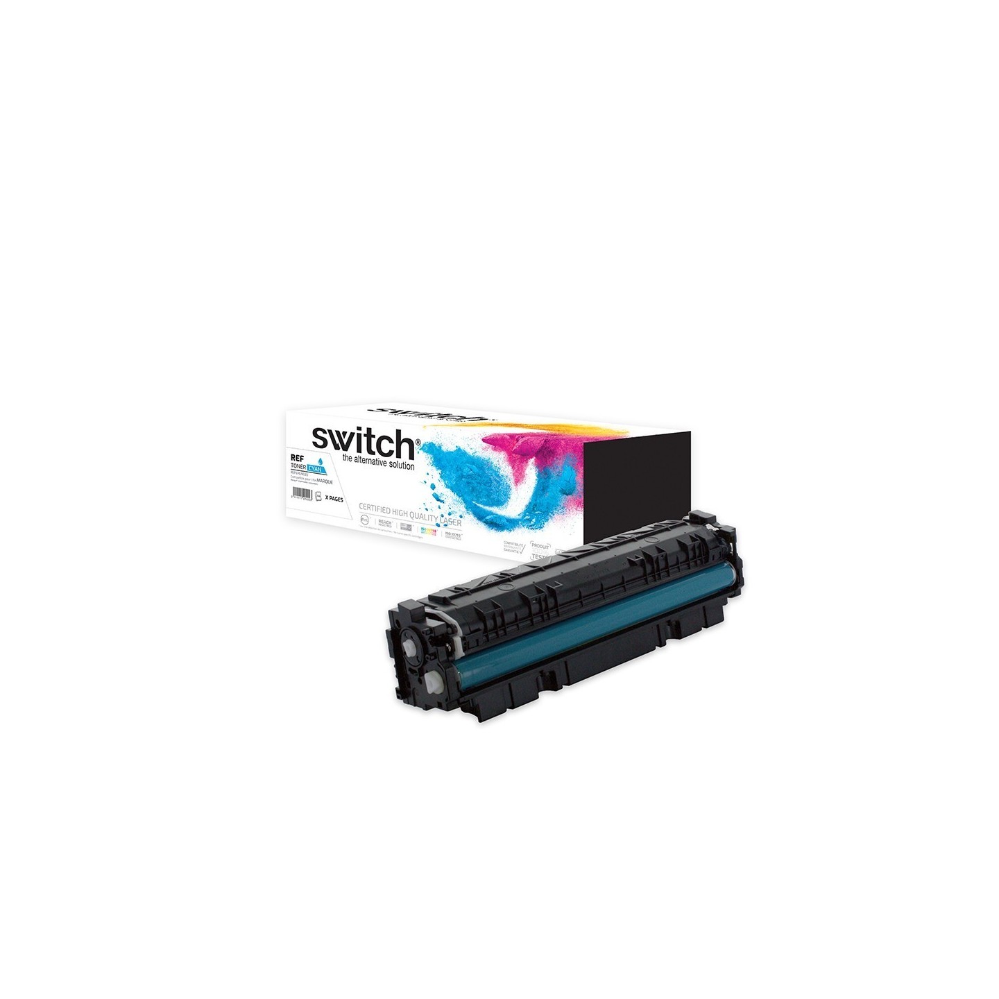 SWITCH Toner compatible avec CF411X - Cyan