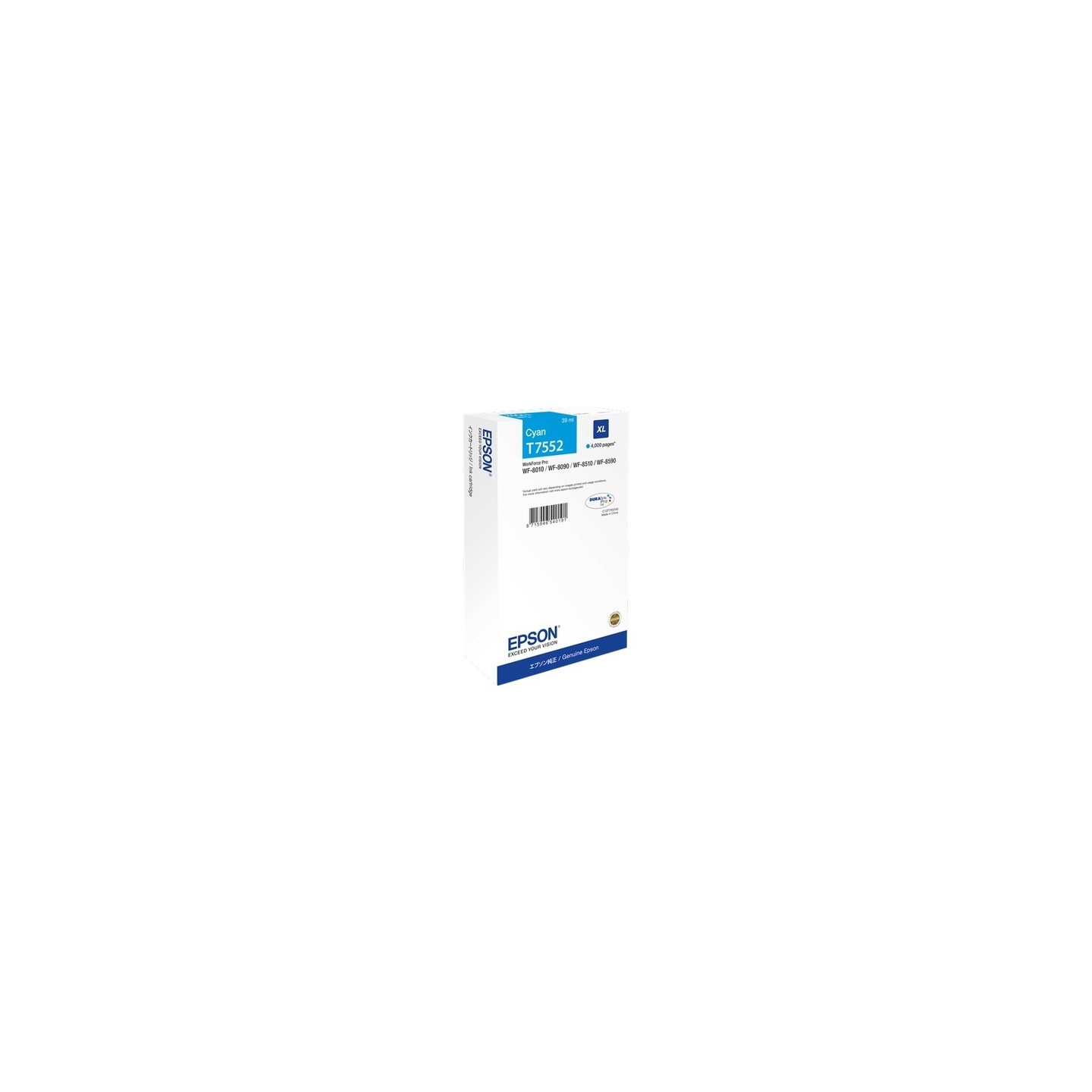 Epson E7552 Cartouche originale C13T755240 - Cyan